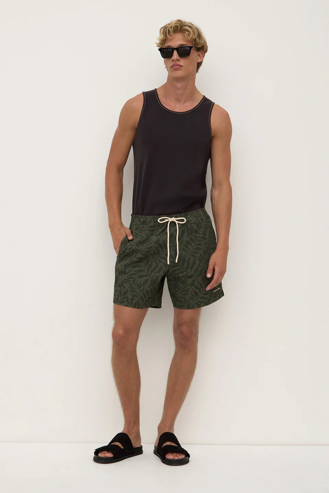 Palm Print Swim Short - Sorrel/Moss-ASSEMBLY LABEL-P&amp;K The General Store