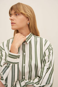 Petra Shirt - Forest Stripe-KOWTOW-P&amp;K The General Store