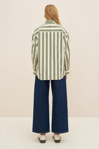 Petra Shirt - Forest Stripe-KOWTOW-P&amp;K The General Store