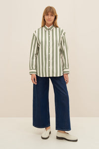 Petra Shirt - Forest Stripe-KOWTOW-P&amp;K The General Store