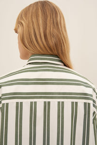 Petra Shirt - Forest Stripe-KOWTOW-P&amp;K The General Store