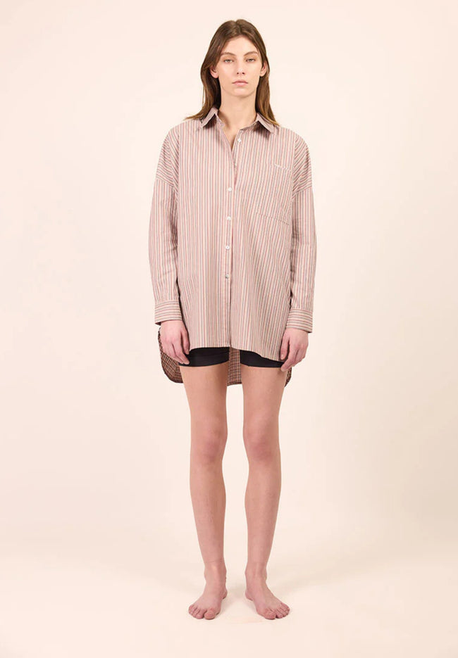 Billie Shirt - Tan Stripe-PHARLAIN-P&amp;K The General Store