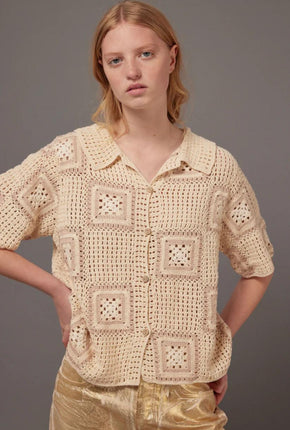 Crochet Shirt - Nudes-PHARLAIN-P&amp;K The General Store