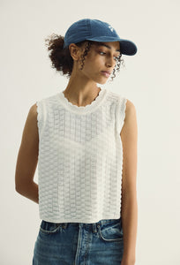 Ruth Top - White-PHARLAIN-P&amp;K The General Store
