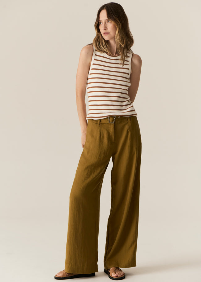 Luca Tank - White/Camel-POL-P&amp;K The General Store