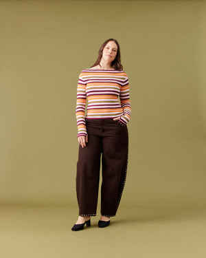 Emma Knit L/S - Berry Ripple Stripe-RUBY-P&amp;K The General Store