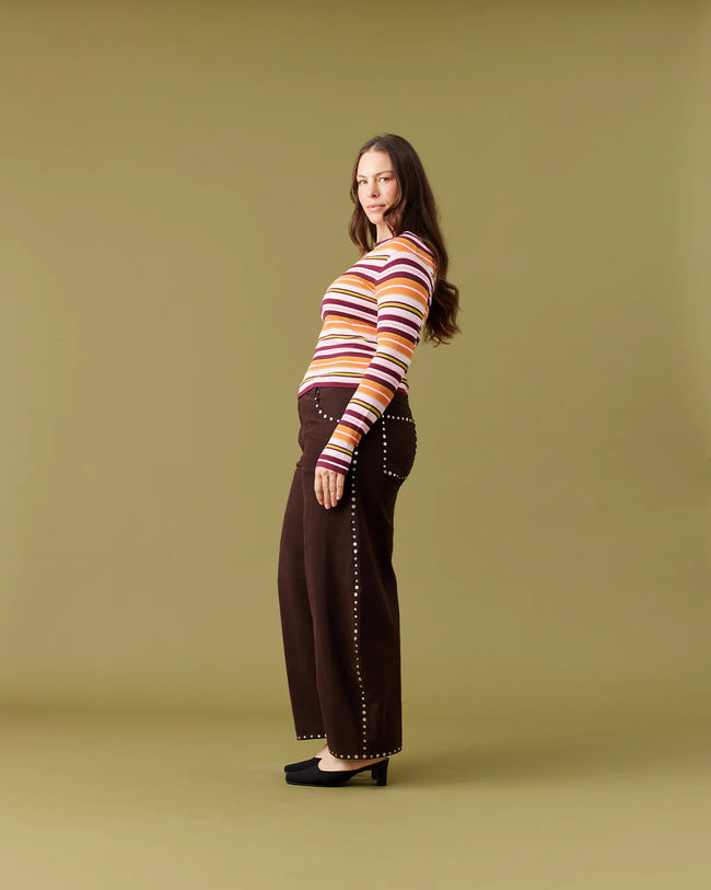 Emma Knit L/S - Berry Ripple Stripe-RUBY-P&amp;K The General Store