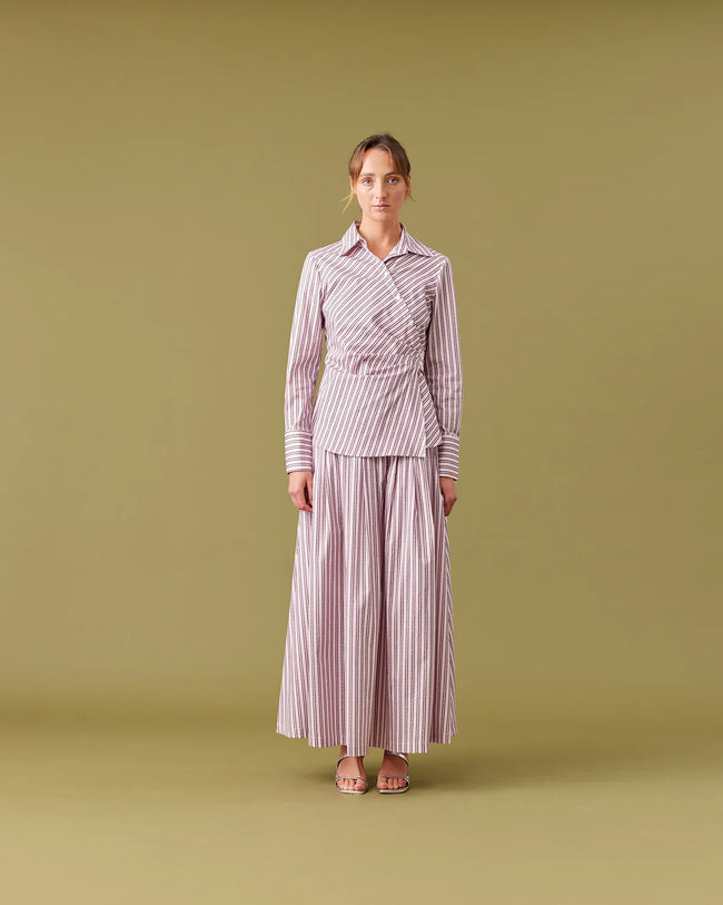Sandler Skirt - Pink Lady Stripe-RUBY-P&amp;K The General Store