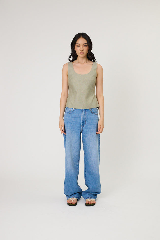 Amara Top - Seaweed-REMAIN-P&amp;K The General Store