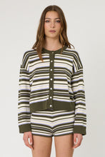 Load image into Gallery viewer, Bowie Cardigan - Olive Stripe-REMAIN-P&amp;K The General Store
