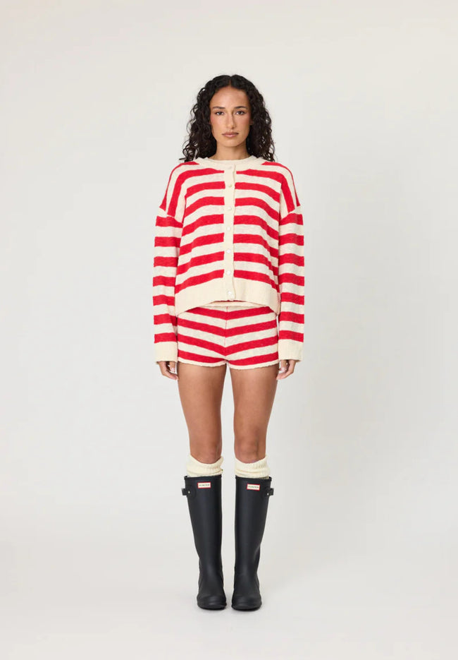 Ivy Cardigan - Chilli Stripe-REMAIN-P&amp;K The General Store