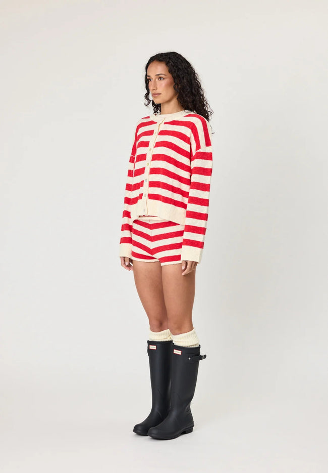 Ivy Cardigan - Chilli Stripe-REMAIN-P&amp;K The General Store