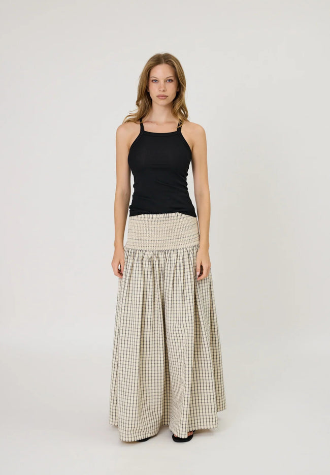 Lainey Skirt - Ivory Check-REMAIN-P&amp;K The General Store