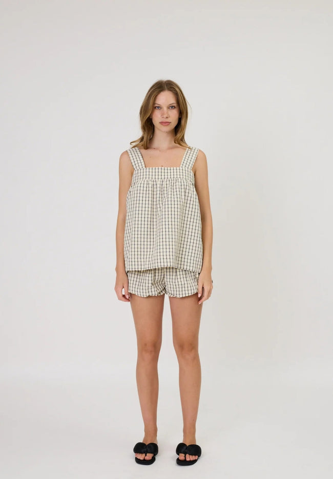 Lainey Top - Ivory Check-REMAIN-P&amp;K The General Store