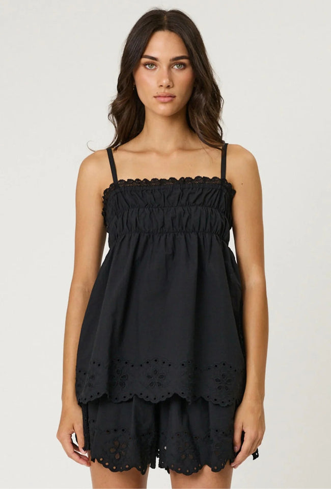 Leilani Cami - Black-REMAIN-P&amp;K The General Store