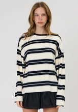 Load image into Gallery viewer, Miller Long Sleeve Tee - Ivory/Black Stripe-REMAIN-P&amp;K The General Store
