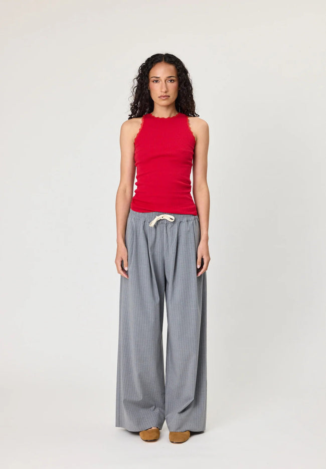 Rhodes Pants - Grey Stripe-REMAIN-P&amp;K The General Store