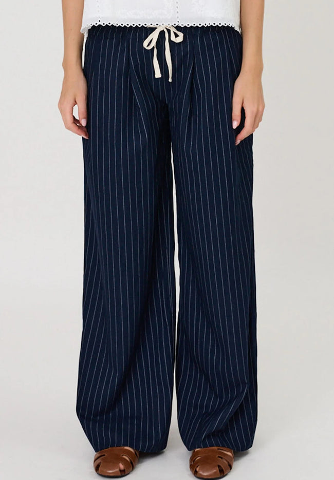 Rhodes Pants - Midnight Stripe-REMAIN-P&amp;K The General Store
