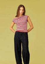 Load image into Gallery viewer, Emma Knit Top - Pink/Burgundy Stripe-RUBY-P&amp;K The General Store
