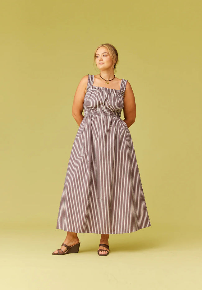 Trulli Dress - Brown Stripe-RUBY-P&amp;K The General Store