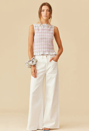 Anastasia Tank - Hydrangea/Tartan-RUBY-P&amp;K The General Store