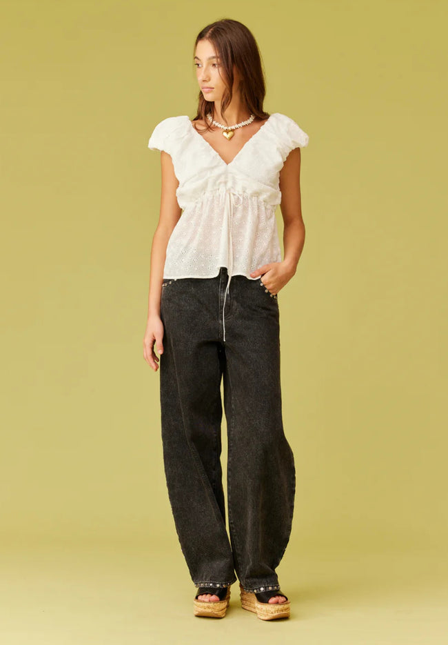 Blanca Top - White Broidery-RUBY-P&amp;K The General Store