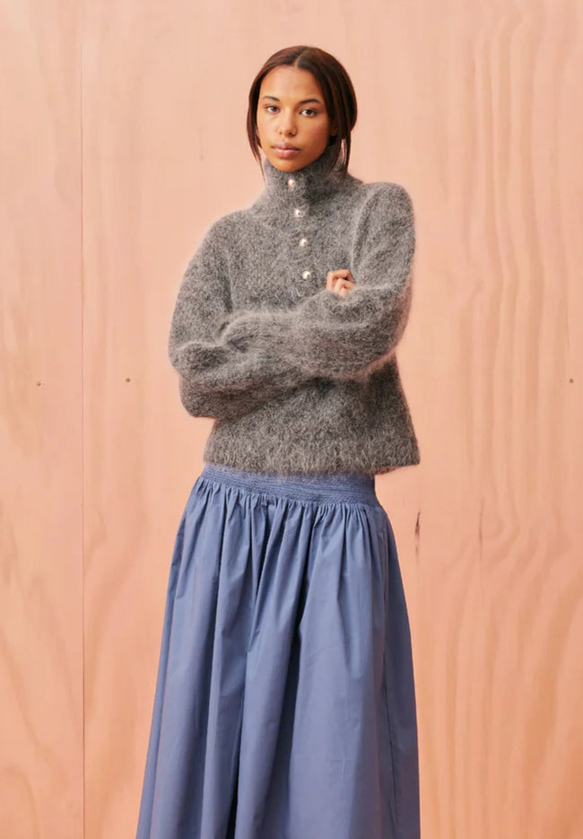 Matilda High Neck Sweater - Charcoal-RUBY-P&amp;K The General Store