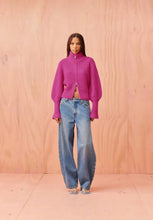 Load image into Gallery viewer, Matilda Zip Cardigan - Magenta
