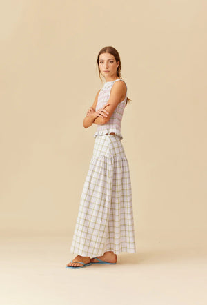 Trulli Skirt - Hydrangea Tartan-RUBY-P&amp;K The General Store