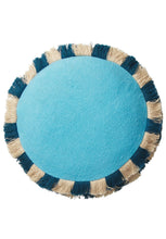 Load image into Gallery viewer, Reese Round Cushion - Turquoise Feather Insert-SAGE AND CLARE-P&amp;K The General Store
