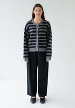 Load image into Gallery viewer, Alpaca Blend Cardigan - Graphite Stripe-SOPHIE-P&amp;K The General Store
