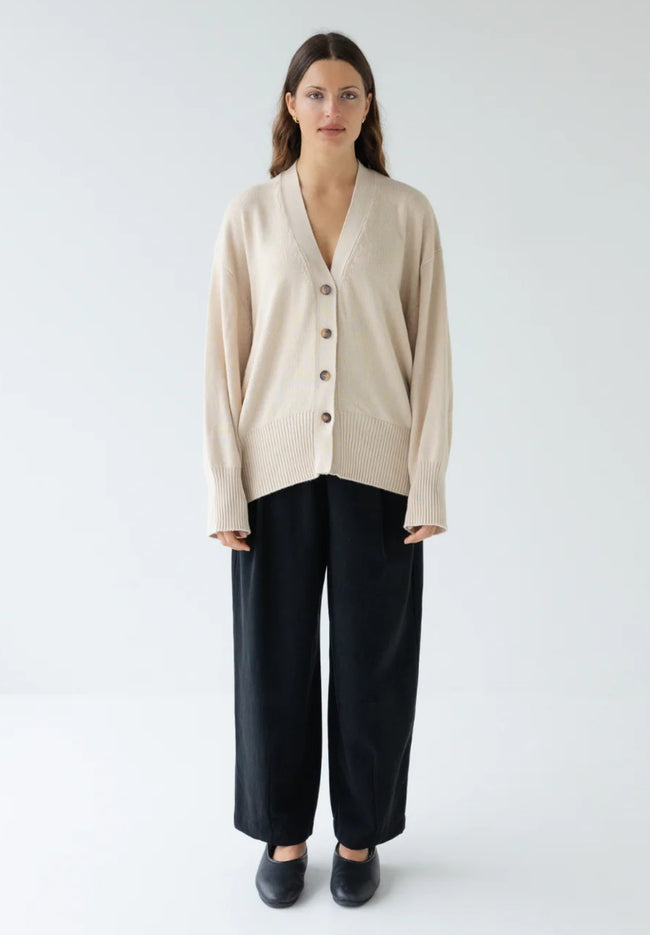 Love Me Cardigan (Cotton/Cashmere) - Oat-SOPHIE-P&amp;K The General Store
