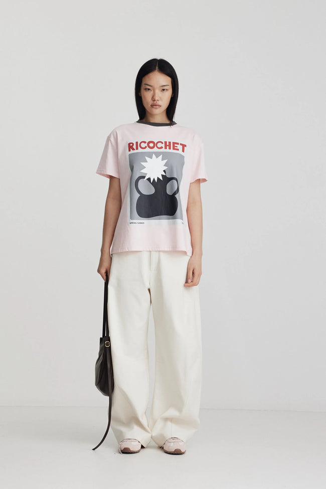Aiden Tee - Soft Pink + Charcoal-RICOCHET-P&amp;K The General Store