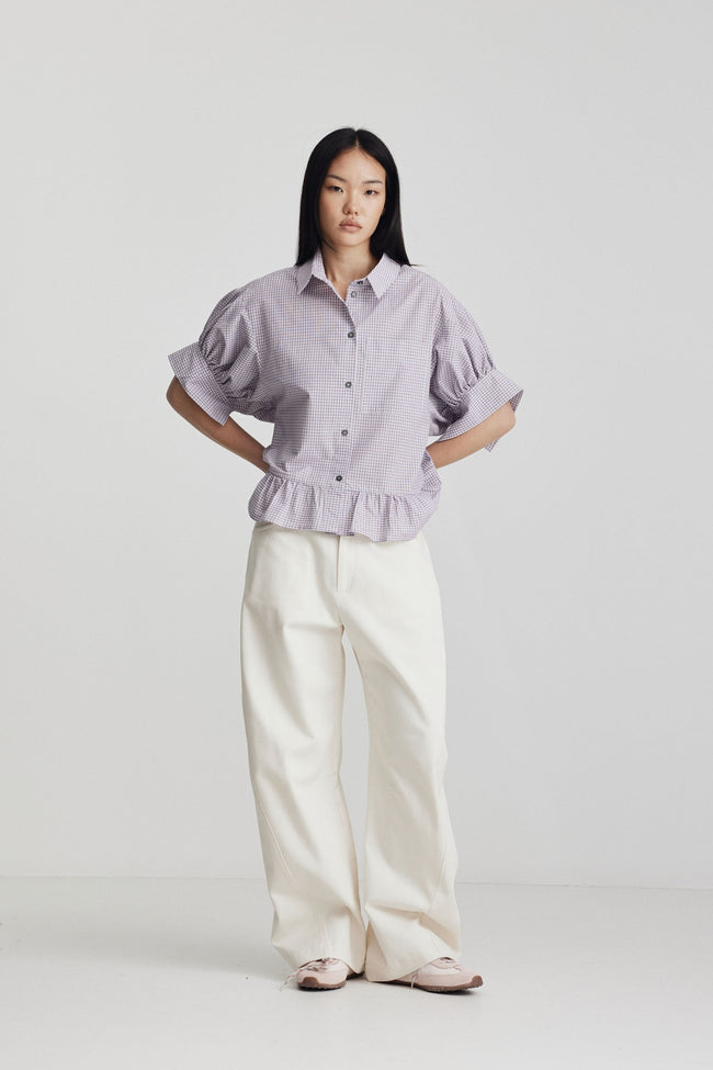 Joni Shirt - Purple Check-RICOCHET-P&amp;K The General Store