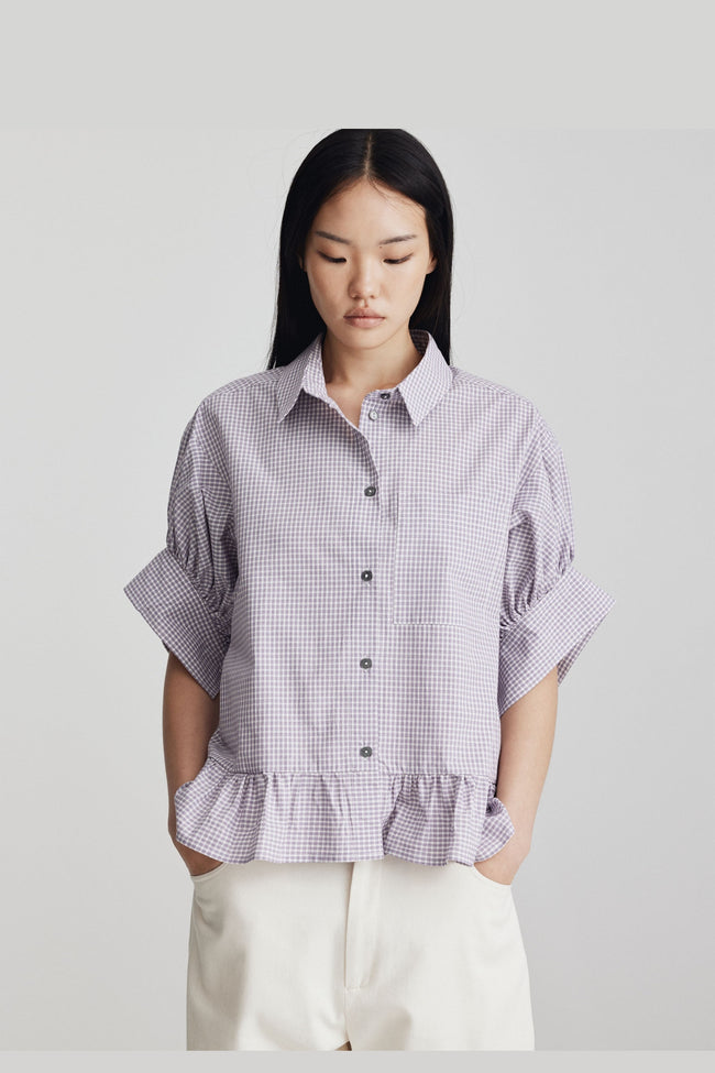 Joni Shirt - Purple Check-RICOCHET-P&amp;K The General Store