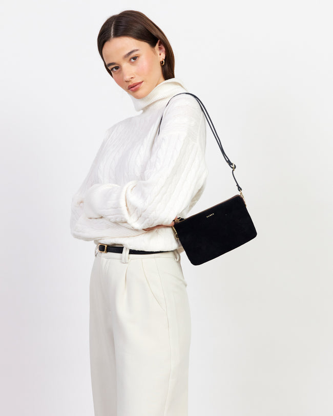 Tilly Crossbody - Black Suede-SABEN-P&amp;K The General Store