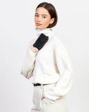 Load image into Gallery viewer, Winona Card Holder - Black Croc-SABEN-P&amp;K The General Store
