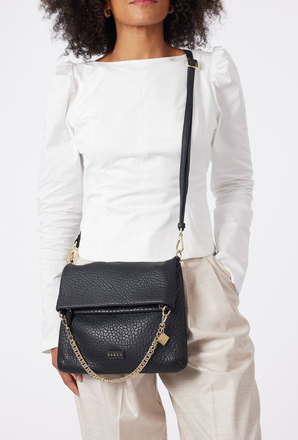 Daria Shoulder Bag - Black Bubble-SABEN-P&K The General Store