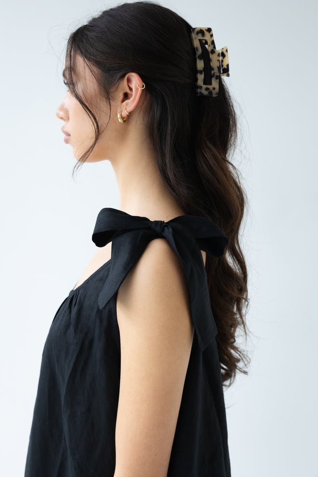 Bows Dress - Black-SOPHIE-P&amp;K The General Store