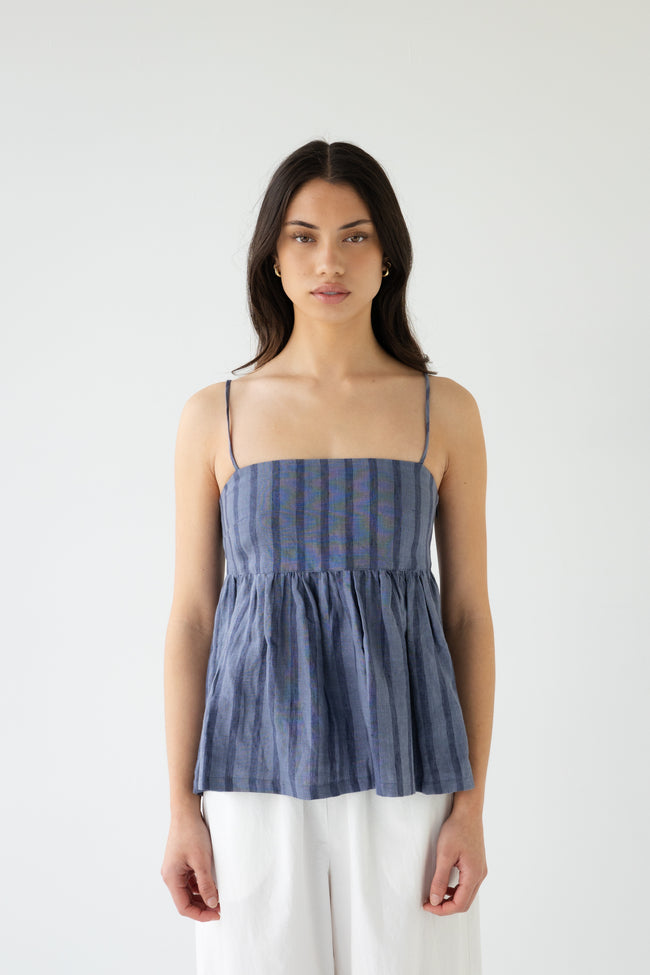 Go To Top - Denim Stripe-SOPHIE-P&amp;K The General Store