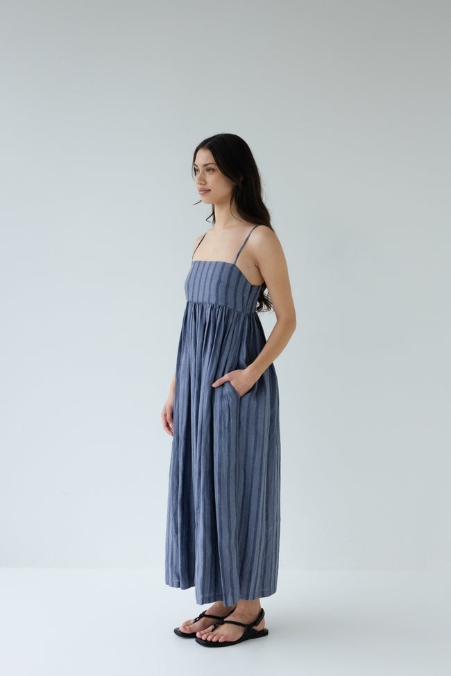 Go To Dress - Denim Stripe-SOPHIE-P&amp;K The General Store