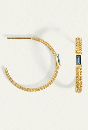 Vashti Hoop Earrings Topaz - Gold Vermeil-TEMPLE OF THE SUN-P&amp;K The General Store