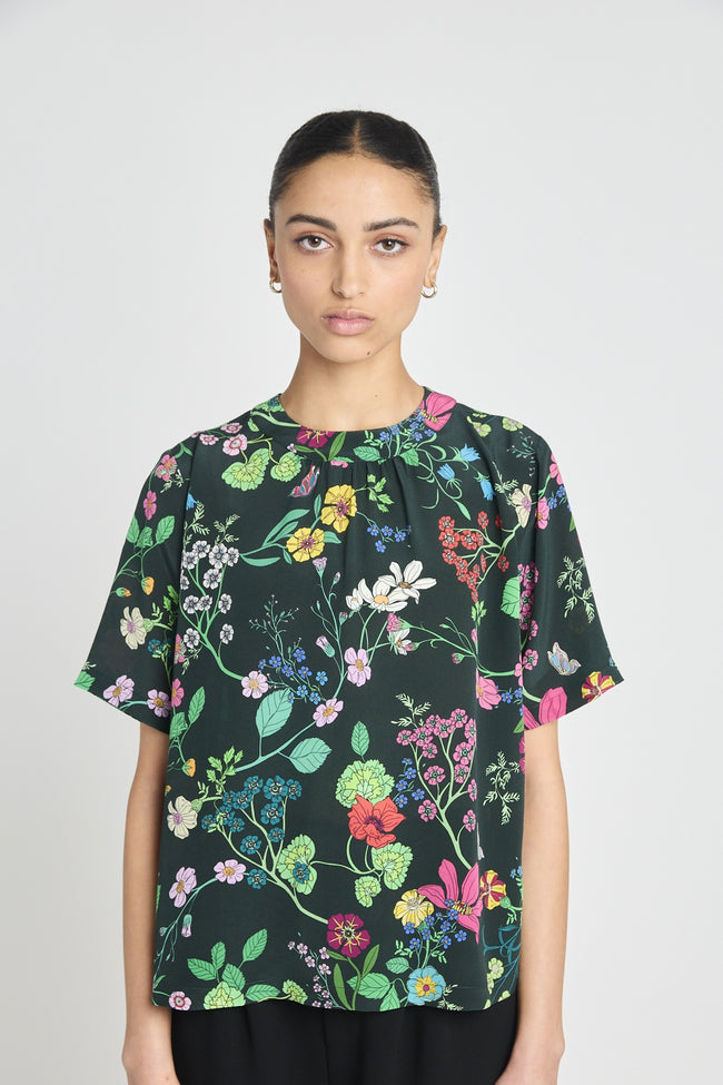 Interpretations Tee - Deep Green Floral-TWENTY SEVEN NAMES-P&amp;K The General Store