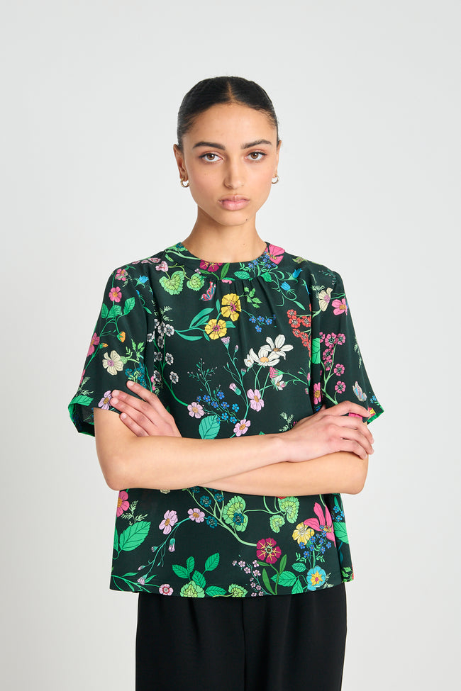 Interpretations Tee - Deep Green Floral-TWENTY SEVEN NAMES-P&amp;K The General Store