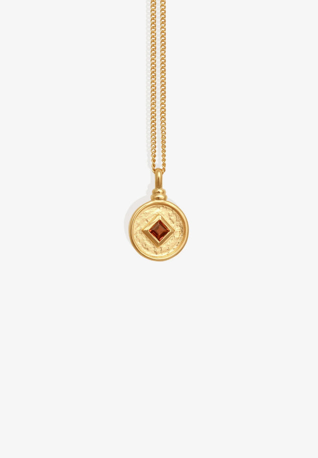 Blaze Coin Necklace - Gold Vermeil-TEMPLE OF THE SUN-P&amp;K The General Store