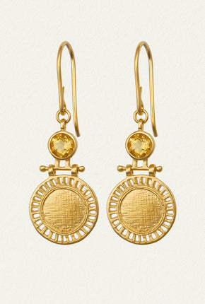 Solar Earrings - Gold Vermeil-TEMPLE OF THE SUN-P&amp;K The General Store