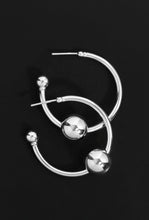 Load image into Gallery viewer, Alba Hoops Large - Silver-TEMPLE OF THE SUN-P&amp;K The General Store
