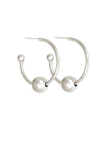 Load image into Gallery viewer, Alba Hoops Large - Silver-TEMPLE OF THE SUN-P&amp;K The General Store
