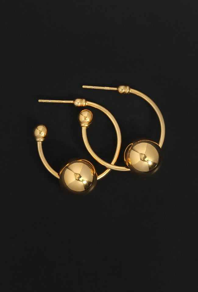 Alba Hoops Medium - Gold-TEMPLE OF THE SUN-P&amp;K The General Store
