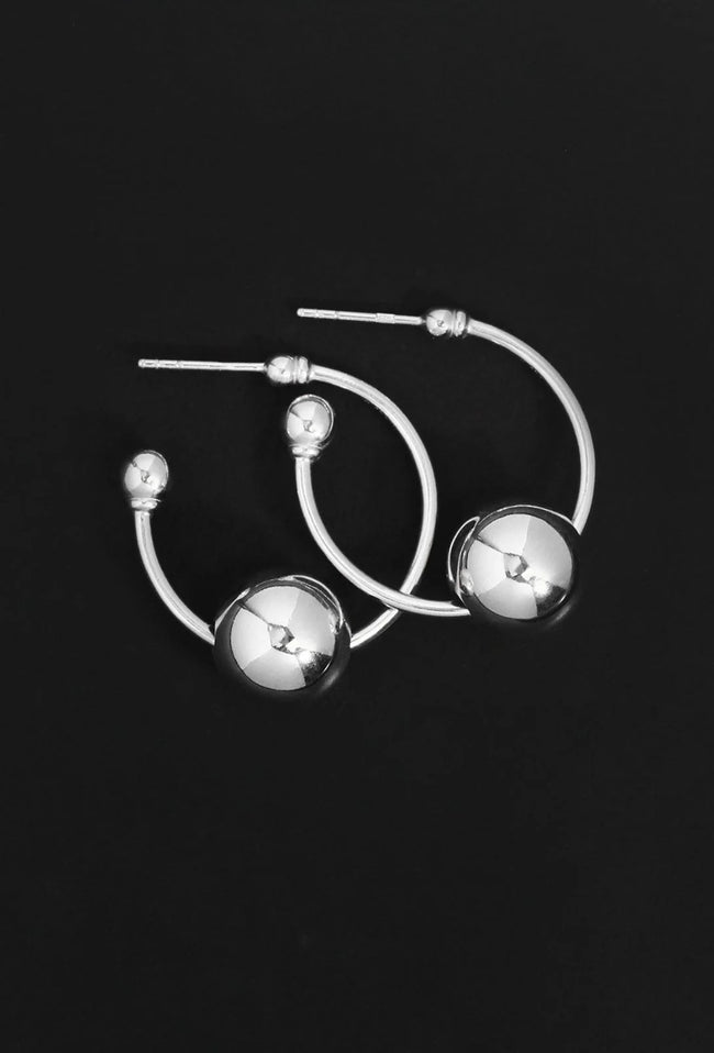 Alba Hoops Medium - Silver-TEMPLE OF THE SUN-P&amp;K The General Store